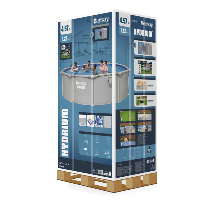 Piscine Bestway acier Hydrium - Ø 493 x H 122 cm (Filtre à sable)