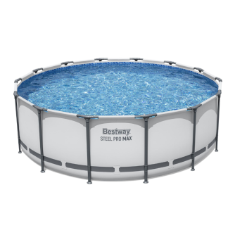 Piscine Bestway tubulaire ronde Steel Pro Max - Ø 427 x H 122 cm (Filtre à cartouche)