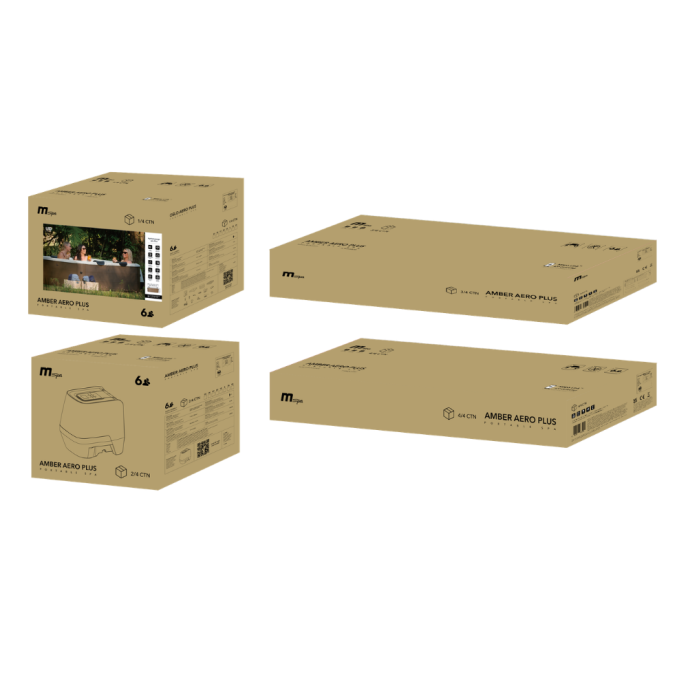 Spa rigide MSpa Amber Aero Plus carré (4 à 6 places) - Connecté
