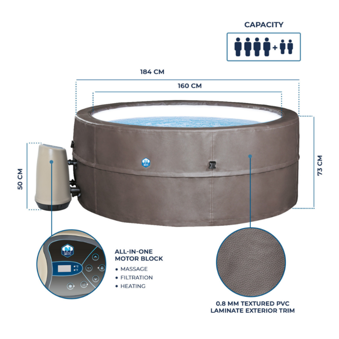 Spa semi-rigide Netspa Vita Premium rond (4 à 6 places)