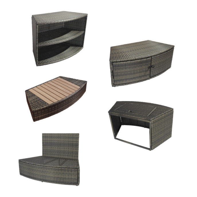 Pack spa semi-rigide Octopus + 5 mobiliers (4 à 6 places)