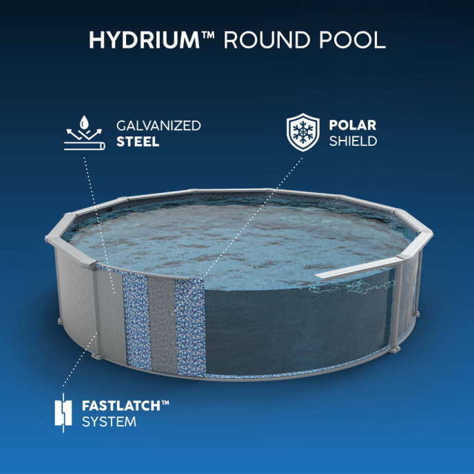 Piscine Bestway acier Hydrium - Ø 333 x H 120 cm (Filtre à sable)