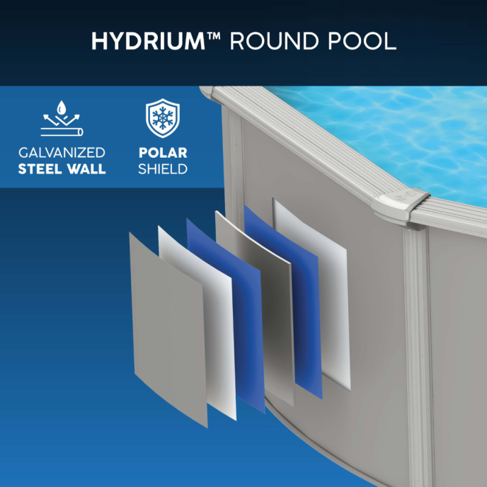 Piscine Bestway acier Hydrium - Ø 493 x H 122 cm (Filtre à sable)