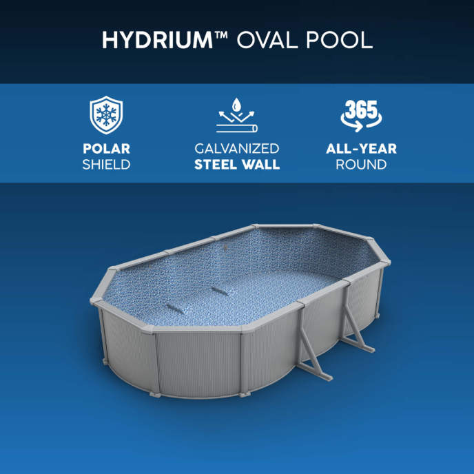 Piscine Bestway acier Hydrium - 617 x 533 x H 122 cm (Filtre à sable)