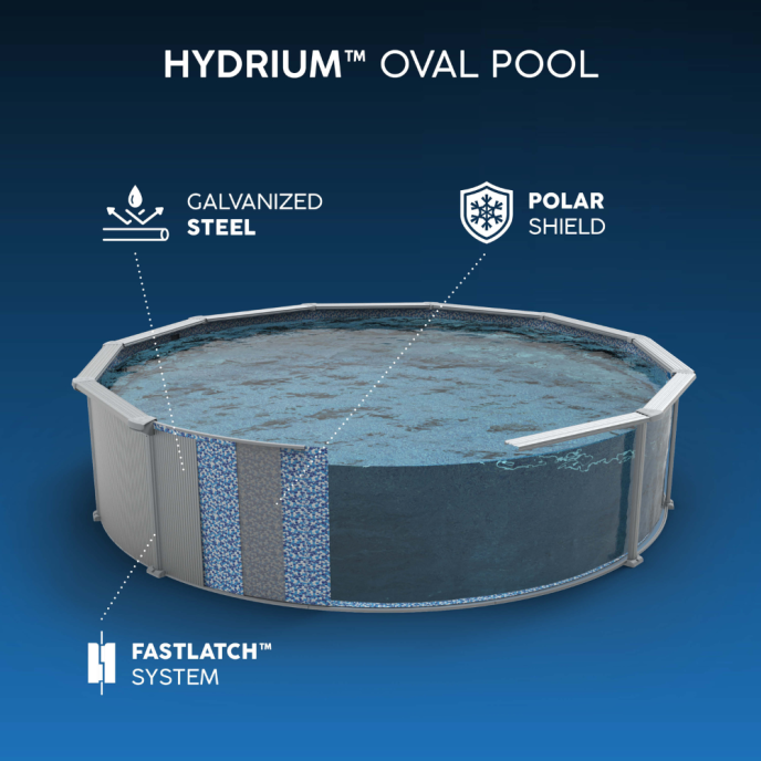 Piscine Bestway acier Hydrium - 617 x 533 x H 122 cm (Filtre à sable)
