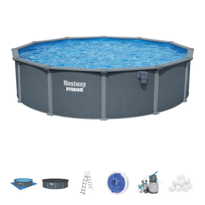 Piscine Bestway acier Hydrium - Ø 572 x H 132 cm (Filtre à sable)