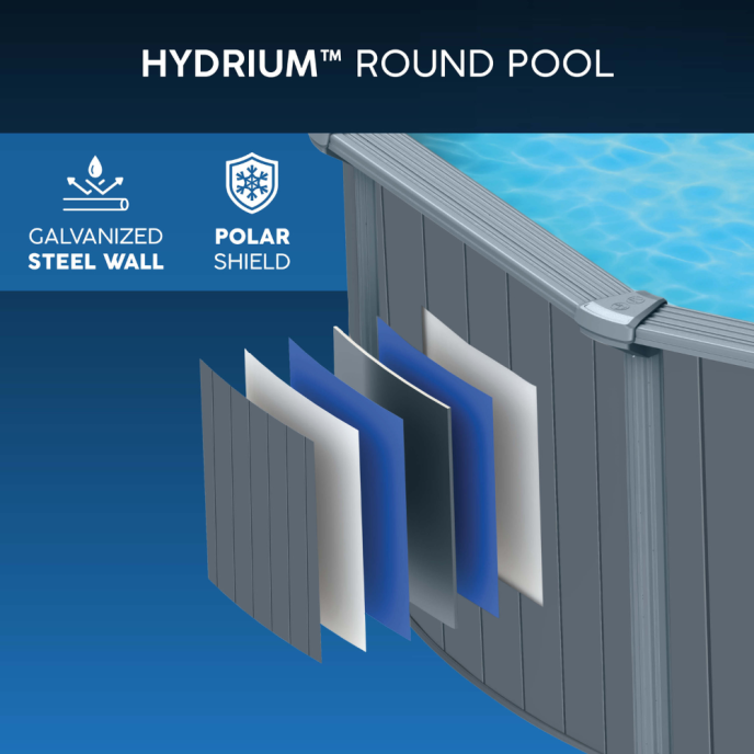 Piscine Bestway acier Hydrium - Ø 572 x H 132 cm (Filtre à sable)