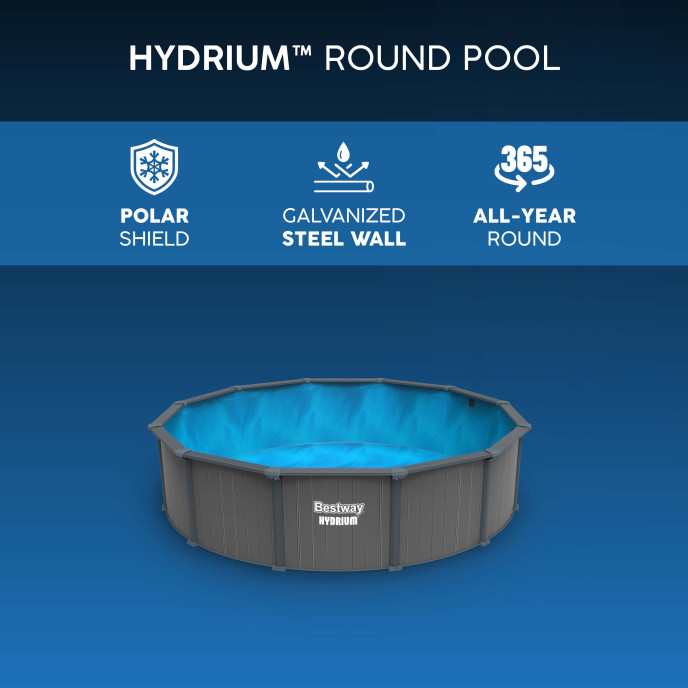 Piscine Bestway acier Hydrium - Ø 523 x H 132 cm (Filtre à sable)