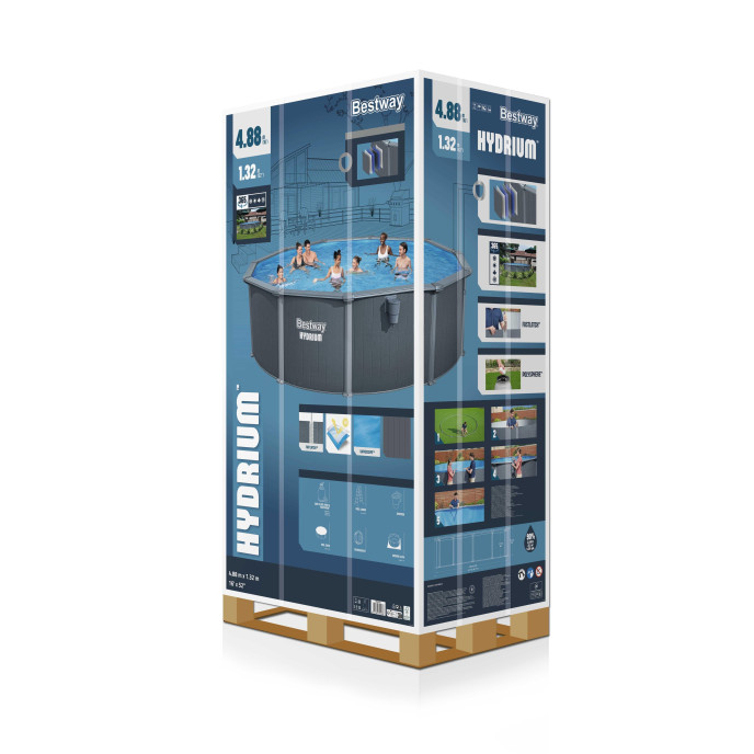 Piscine Bestway acier Hydrium - Ø 523 x H 132 cm (Filtre à sable)