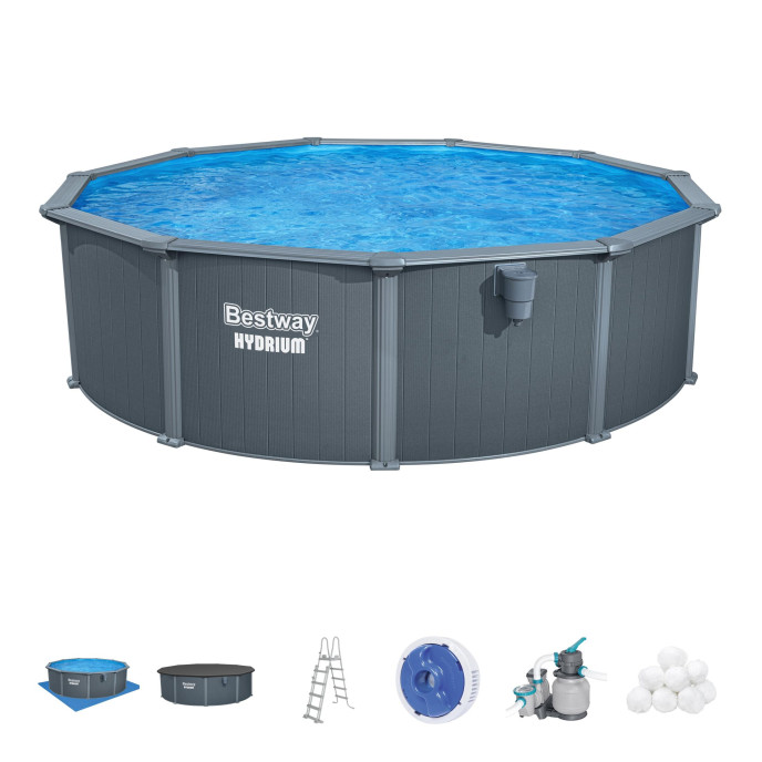 Piscine Bestway acier Hydrium - Ø 523 x H 132 cm (Filtre à sable)
