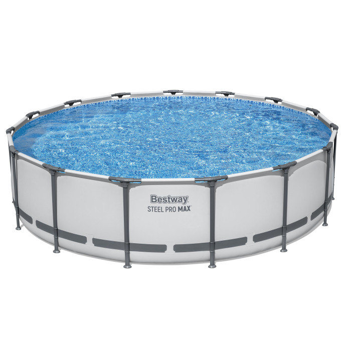 Piscine Bestway tubulaire ronde Steel Pro Max - Ø 457 x H 107 cm (Filtre à cartouche)