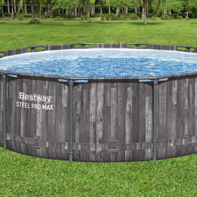 Piscine Bestway tubulaire ronde Steel Pro Max - Ø 366 x H 100 cm (Filtre à cartouche)