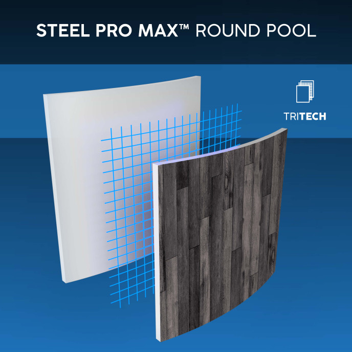 Piscine Bestway tubulaire ronde Steel Pro Max - Ø 366 x H 100 cm (Filtre à cartouche)