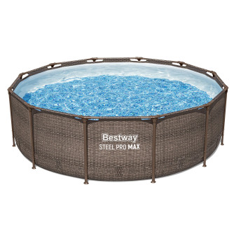 Piscine Bestway tubulaire ronde Steel Pro Max - Ø 366 x H 100 cm (Filtre à cartouche)