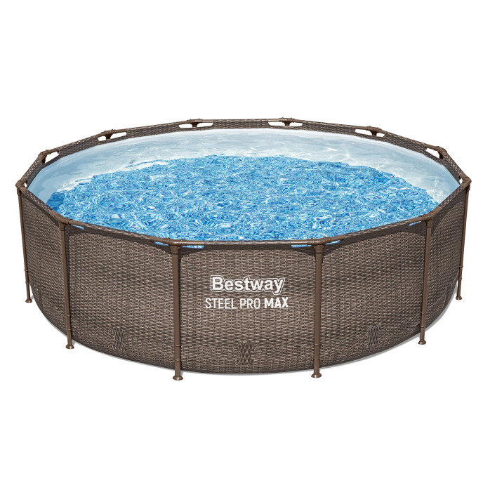 Piscine Bestway tubulaire ronde Steel Pro Max - Ø 366 x H 100 cm (Filtre à cartouche)