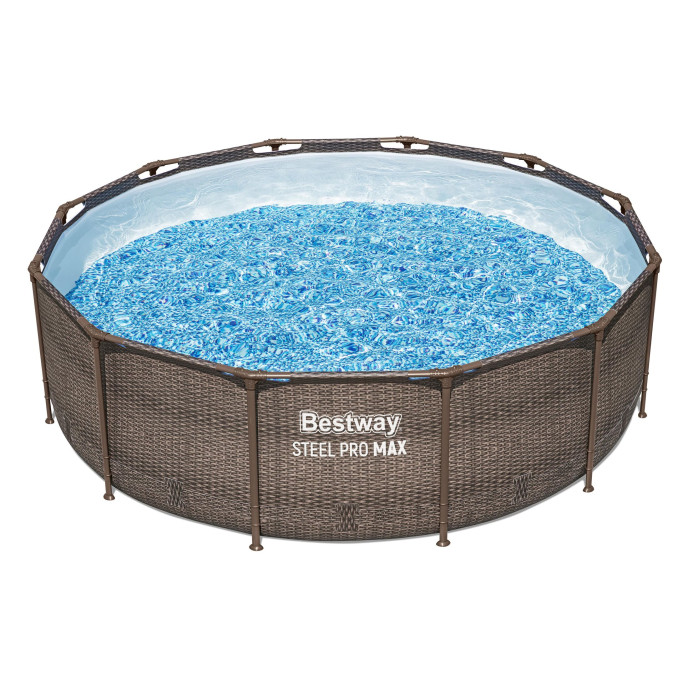 Piscine Bestway tubulaire ronde Steel Pro Max - Ø 366 x H 100 cm (Filtre à cartouche)
