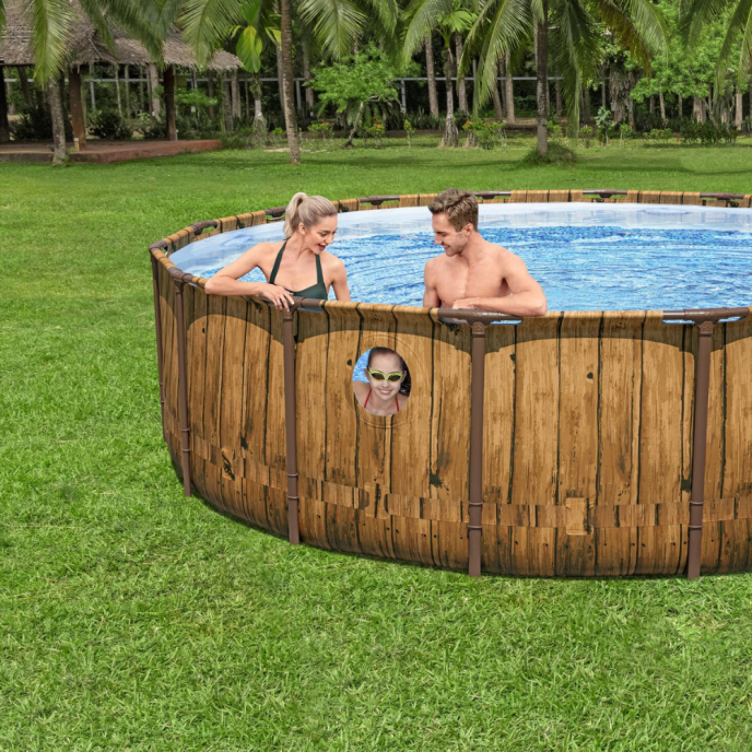 Piscine Bestway tubulaire ronde Power Steel Vista - Ø 488 x H 122 cm (Filtre à cartouche)