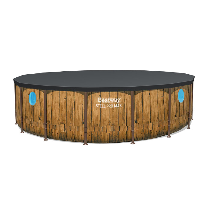 Piscine Bestway tubulaire ronde Power Steel Vista - Ø 488 x H 122 cm (Filtre à cartouche)