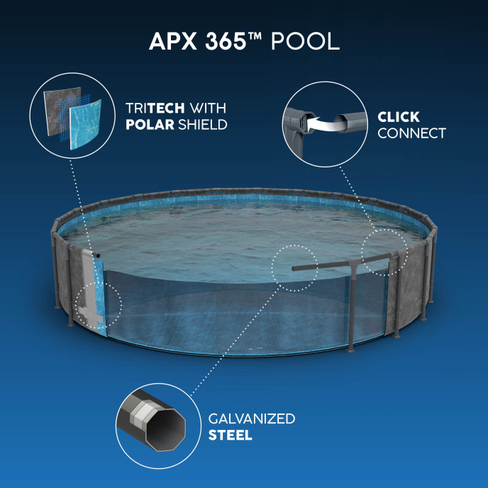 Piscine Bestway tubulaire ronde APX 365 - Ø 671 x H 132 cm (Filtre à sable)