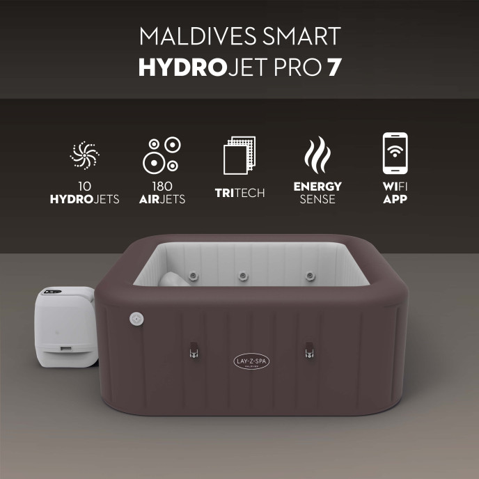 Spa gonflable Lay-Z-Spa Maldives HydroJet Pro (5 à 7 places) - Wifi