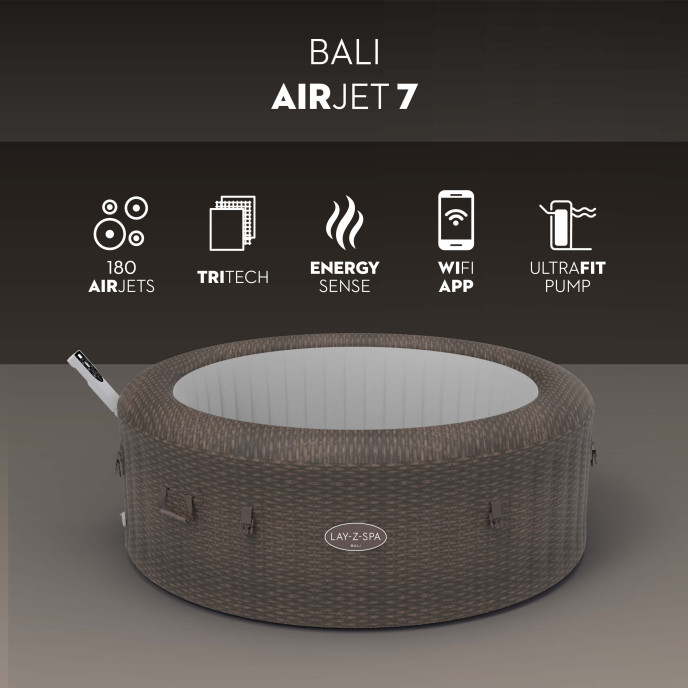 Spa gonflable Lay-Z-Spa Bali rond (5 à 7 places) - Wifi