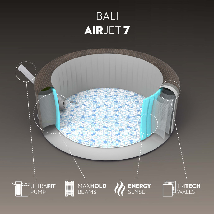 Spa gonflable Lay-Z-Spa Bali rond (5 à 7 places) - Wifi
