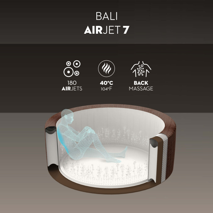 Spa gonflable Lay-Z-Spa Bali rond (5 à 7 places) - Wifi