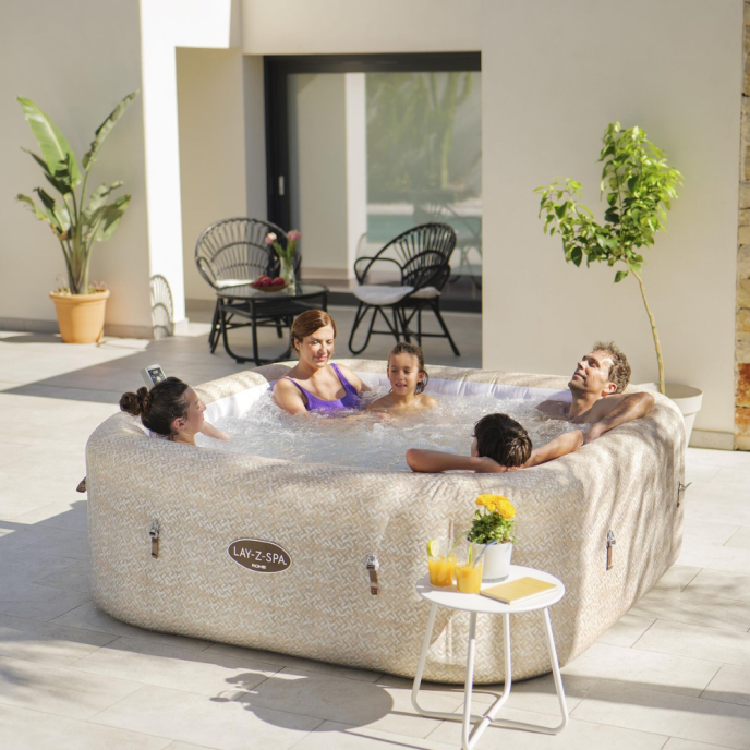 Spa gonflable Lay-Z-Spa Rome carré (5 à 7 places) - Wifi