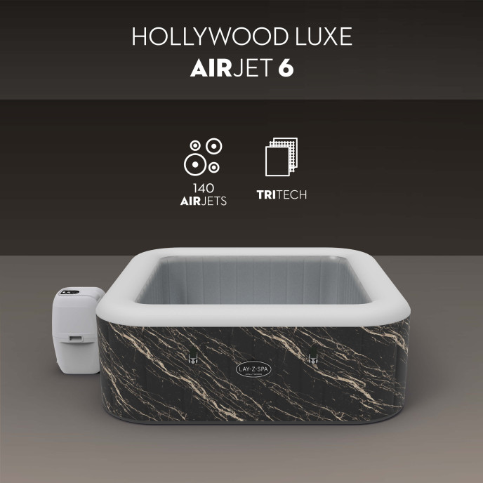 Spa gonflable Lay-Z-Spa Hollywood carré (4 à 6 places)