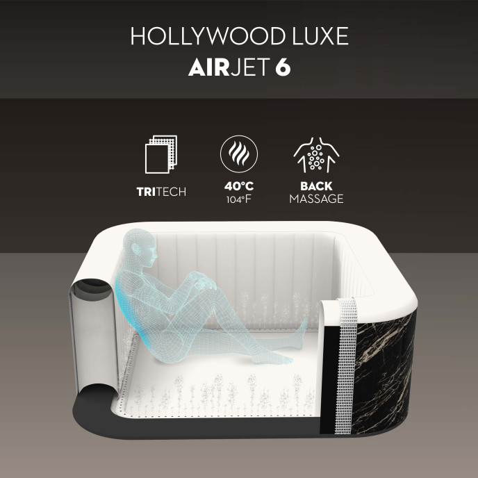 Spa gonflable Lay-Z-Spa Hollywood carré (4 à 6 places)