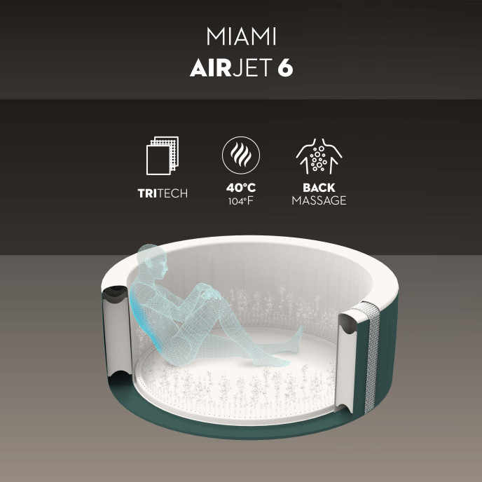 Spa gonflable Lay-Z-Spa Miami rond (4 à 6 places)