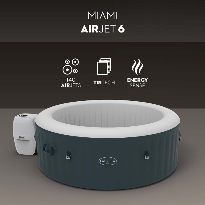 Spa gonflable Lay-Z-Spa Miami rond (4 à 6 places)