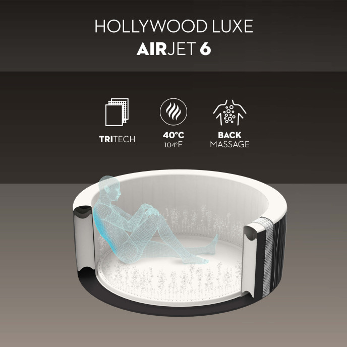 Spa gonflable Lay-Z-Spa Hollywood rond (4 à 6 places)