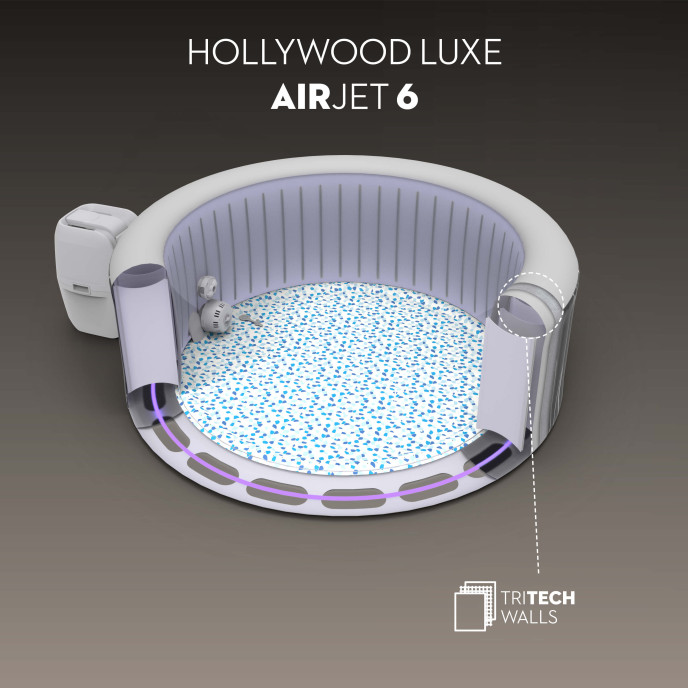 Spa gonflable Lay-Z-Spa Hollywood rond (4 à 6 places)