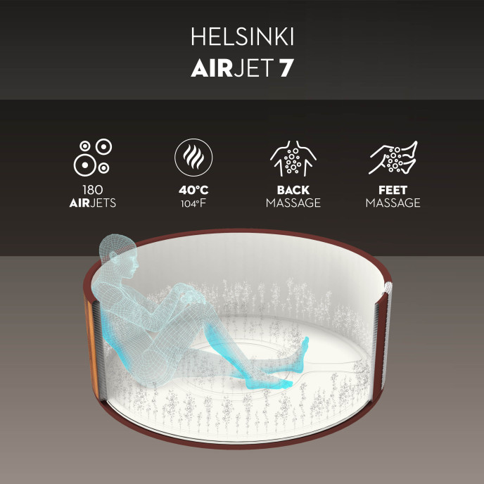 Spa gonflable Lay-Z-Spa Helsinki rond (5 à 7 places) - Wifi