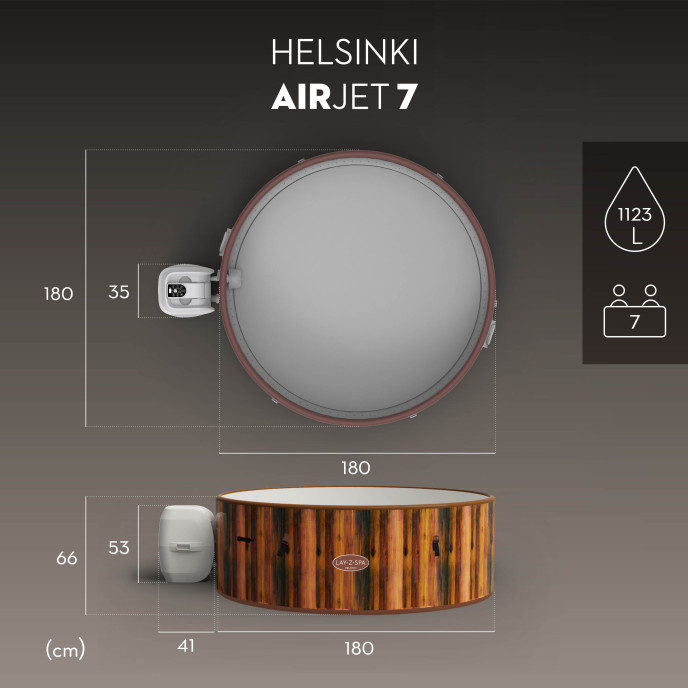 Spa gonflable Lay-Z-Spa Helsinki rond (5 à 7 places) - Wifi