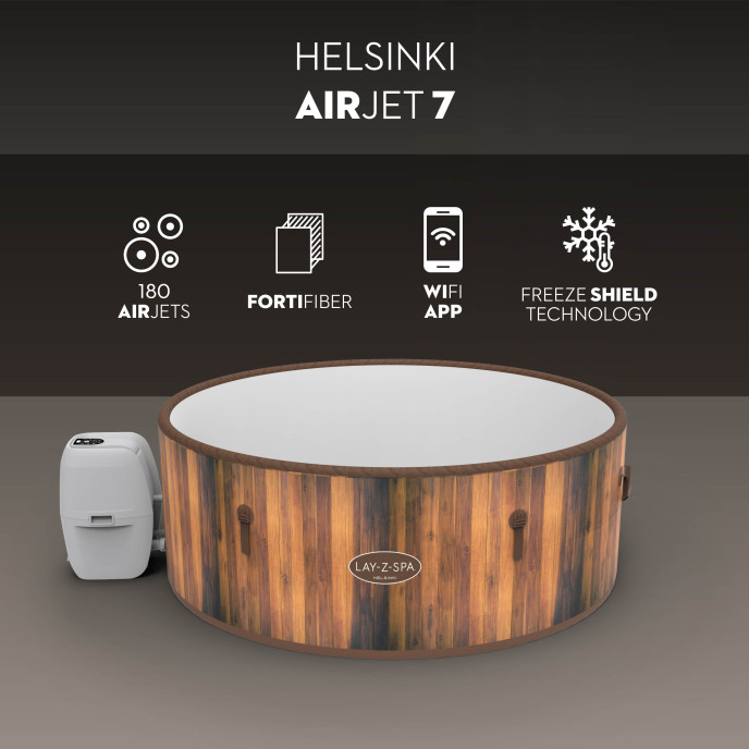 Spa gonflable Lay-Z-Spa Helsinki rond (5 à 7 places) - Wifi