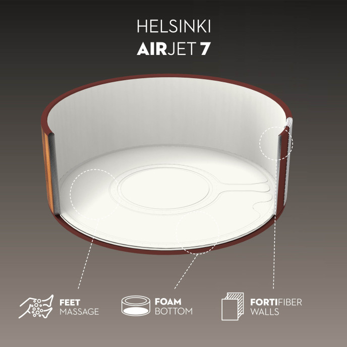 Spa gonflable Lay-Z-Spa Helsinki rond (5 à 7 places) - Wifi