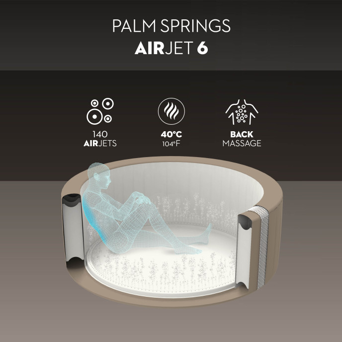 Spa gonflable Lay-Z-Spa Palm Springs rond (4 à 6 places)