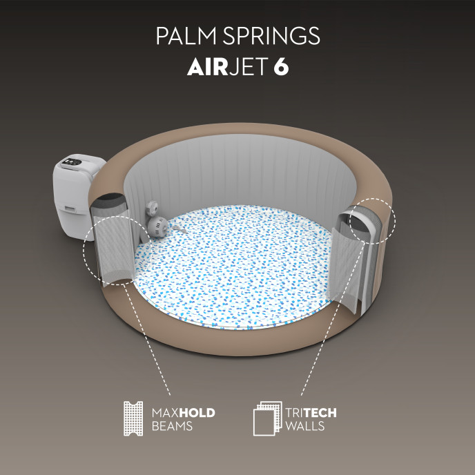 Spa gonflable Lay-Z-Spa Palm Springs rond (4 à 6 places)