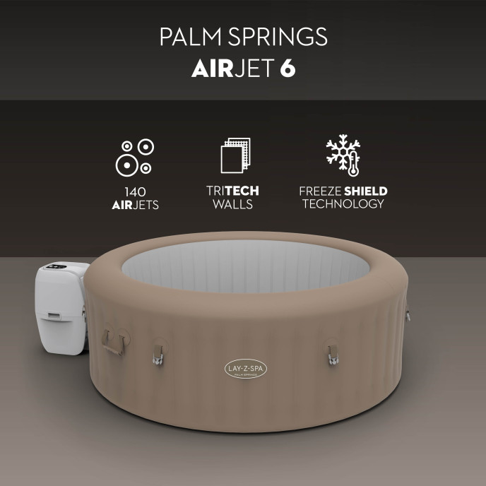 Spa gonflable Lay-Z-Spa Palm Springs rond (4 à 6 places)