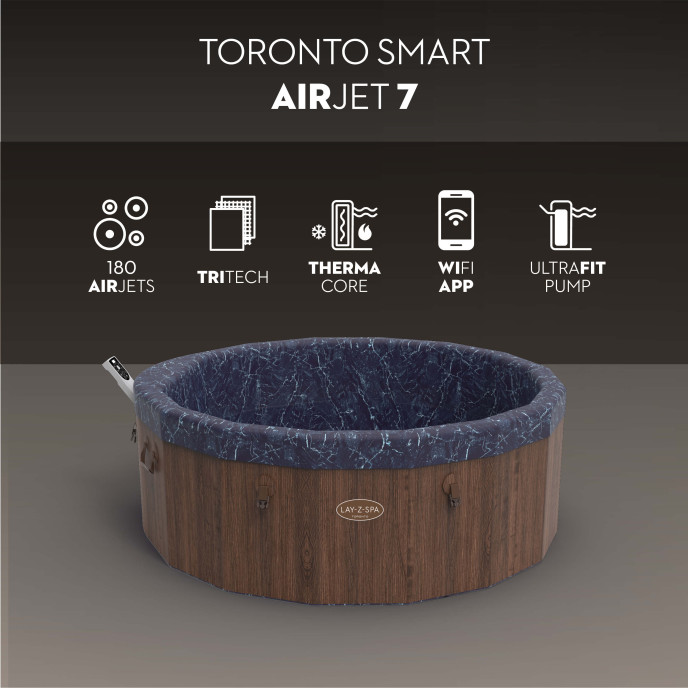 Spa semi-rigide Lay-Z-Spa Toronto rond (5 à 7 places) - Wifi