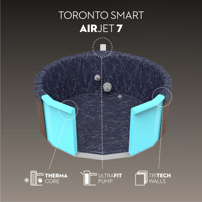 Spa semi-rigide Lay-Z-Spa Toronto rond (5 à 7 places) - Wifi
