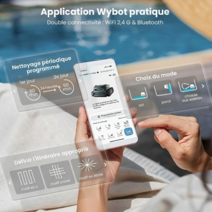 Robot piscine sans fil Wybot S2 Vision