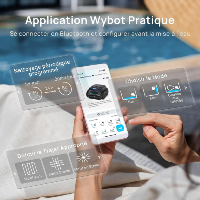 Robot piscine sans fil Wybot C2 Vision