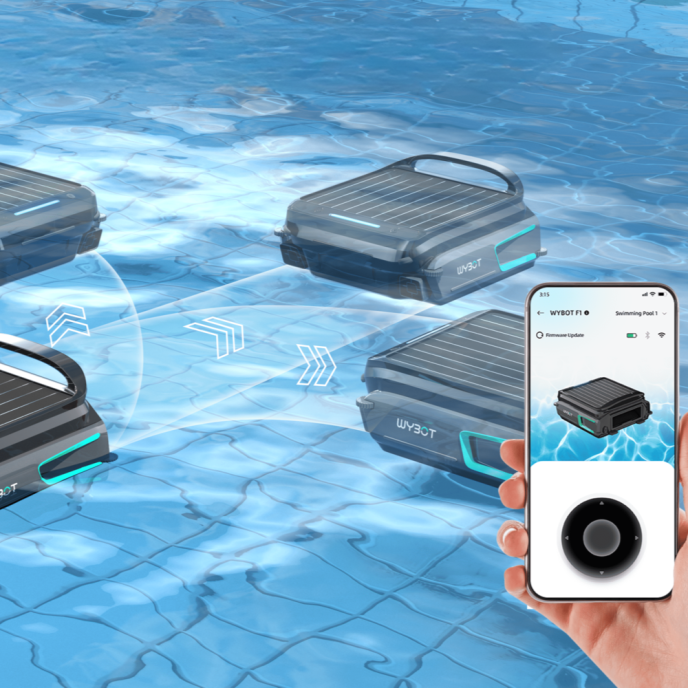 Skimmer flottant connecté Wybot F1 avec recharge solaire