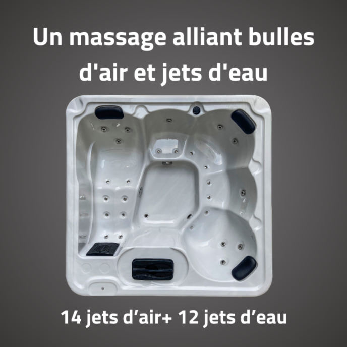 Spa rigide Bestway acrylique carré (3 à 5 places) - Wifi