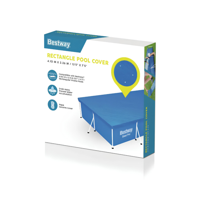 Bâche piscine Bestway rectangulaire 400 x 211 cm