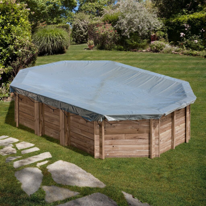 Bâche hiver piscine Sunbay Safran 637 x 412 cm