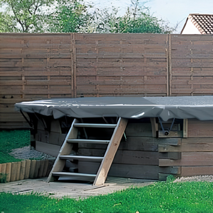 Couverture d'hivernage piscine bois Maéva 700 octogonale